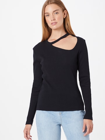 JUST FEMALE Shirt 'Rancho' in Zwart: voorkant