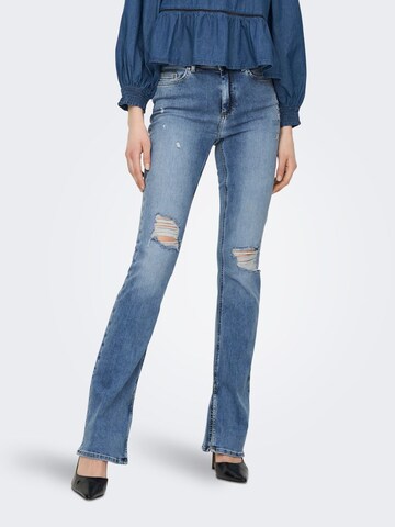 ONLY Flared Jeans 'BLUSH' in Blue: front