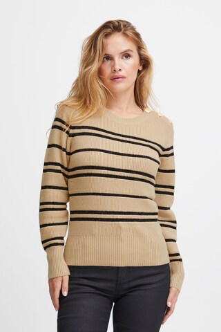 PULZ Jeans Pullover 'Pallas' in Beige: predná strana