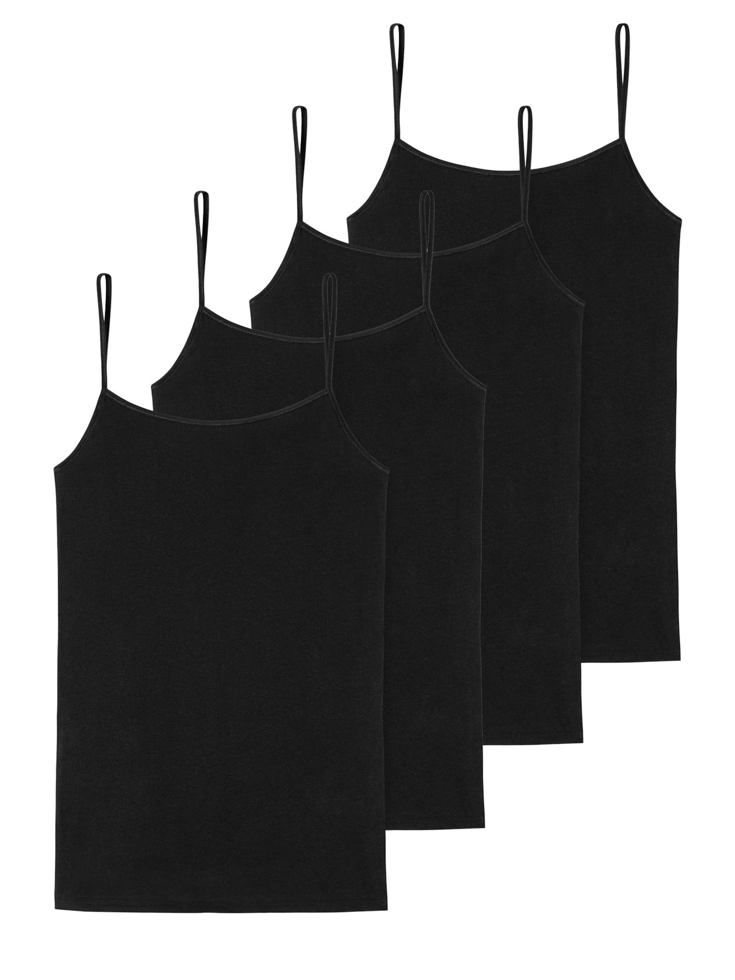 Haut ' 95/5 Organic Cotton ' SCHIESSER en noir : devant