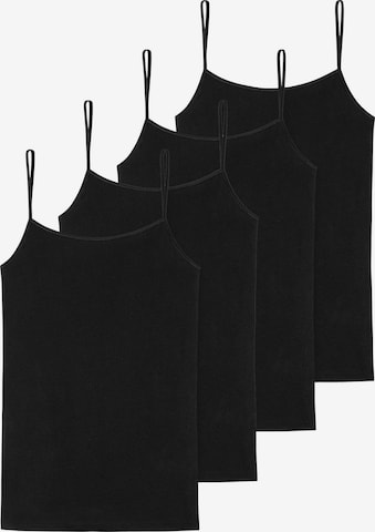 Haut ' 95/5 Organic Cotton ' SCHIESSER en noir : devant