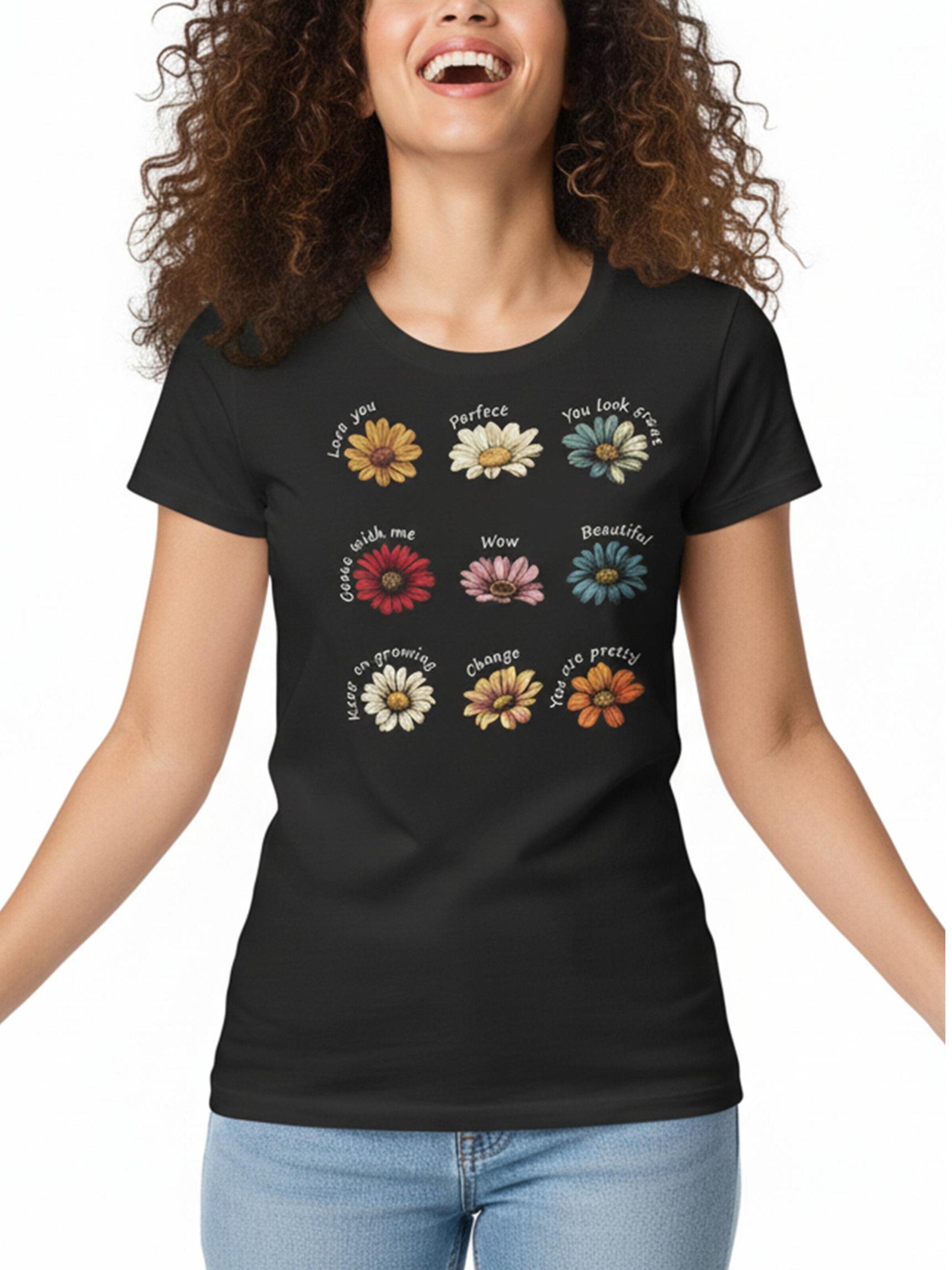 MAKAYA Shirt 'Nine Daisys' in Black