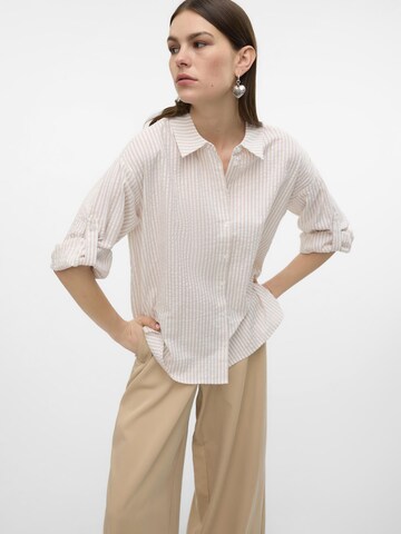 VERO MODA Bluse 'MOLLY' i beige