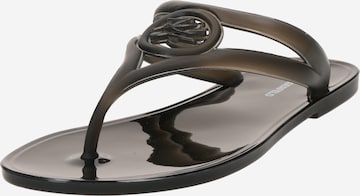 juoda Karl Lagerfeld Šlepetės per pirštą: priekis