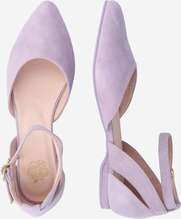 Apple of Eden Ballet Flats with Strap 'Beny 89' in Purple