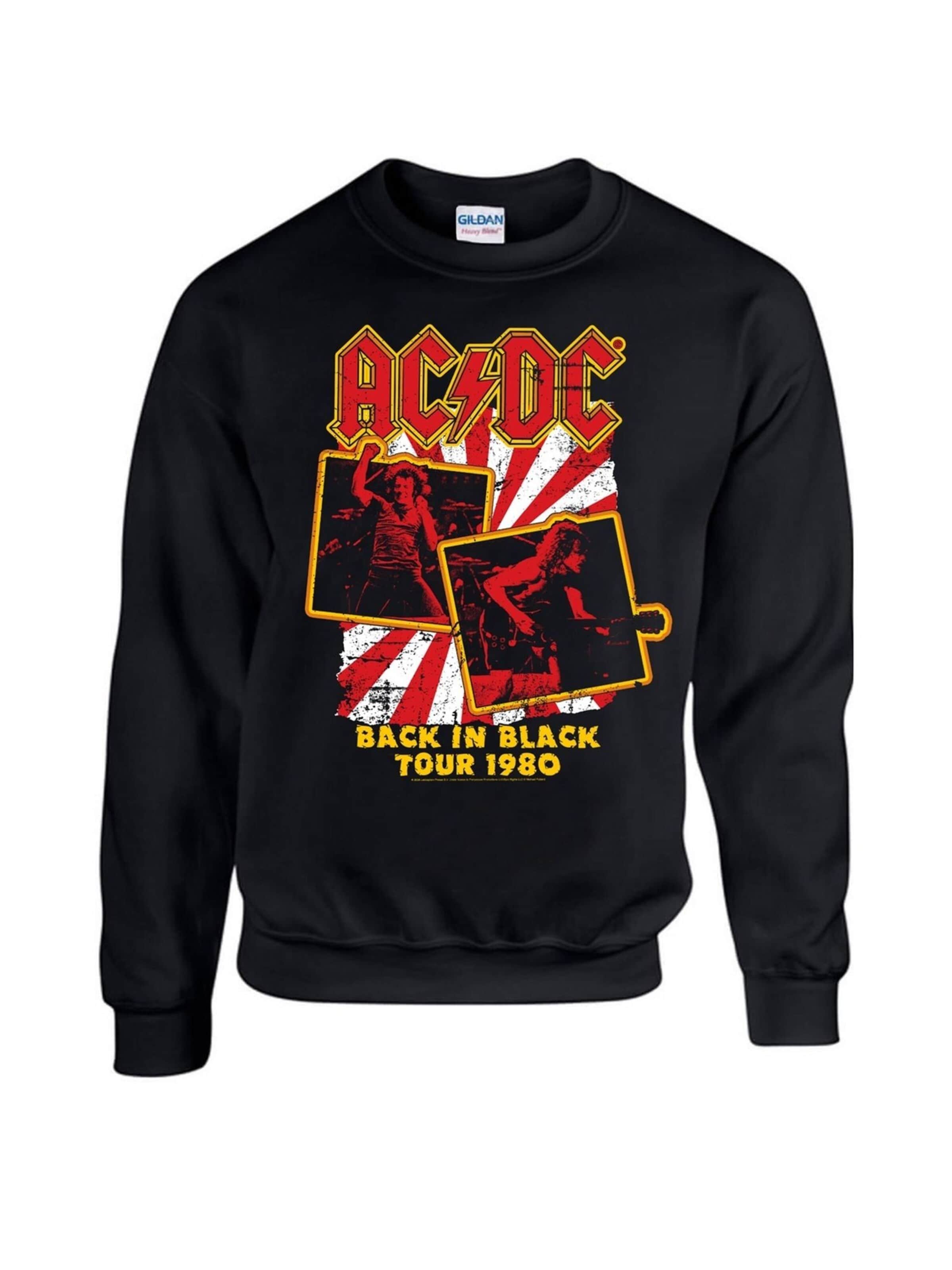 AC/DC Sweatshirt 'Ac/dc Back in Black Tour 1985  Sweatshirt Sweatshirt' in Black: front