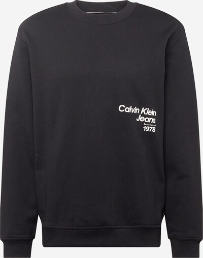 Calvin Klein Jeans Sweatshirt em cinzento / preto / branco, Vista do produto