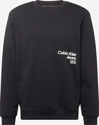 Bluză de molton Calvin Klein Jeans pe gri / negru / alb, Vizualizare produs