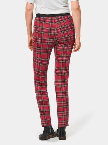 Goldner Slim fit Pants 'Louisa' in Red