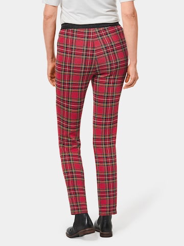 Goldner Slimfit Hose 'Louisa' in Rot