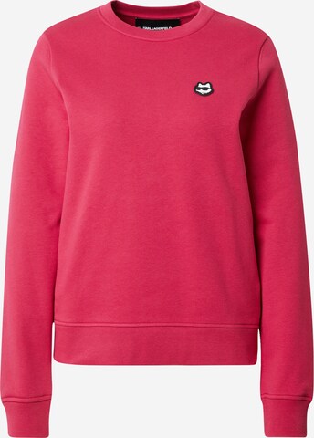 Karl LagerfeldSweater majica 'Ikonik 2.0' - crvena boja: prednji dio