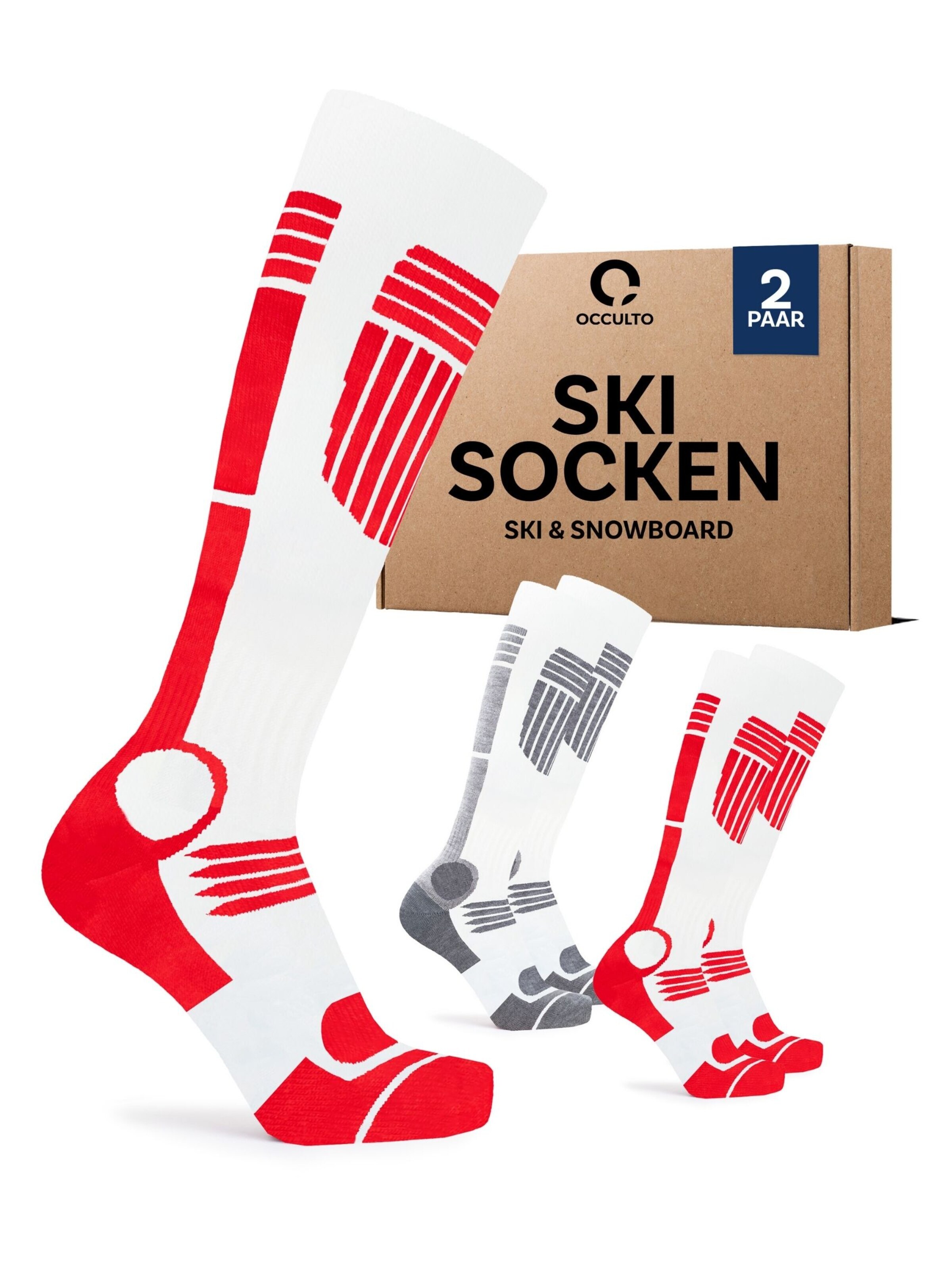 Occulto Sports socks 'Maria' in Red: front