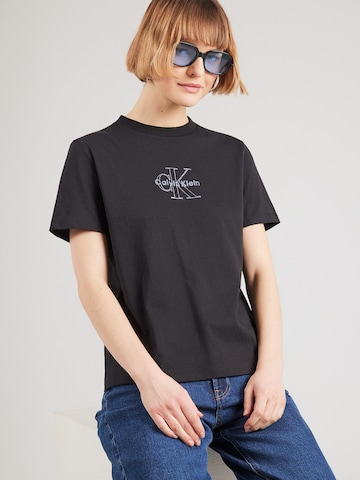 Calvin Klein Jeans Póló - fekete: elől