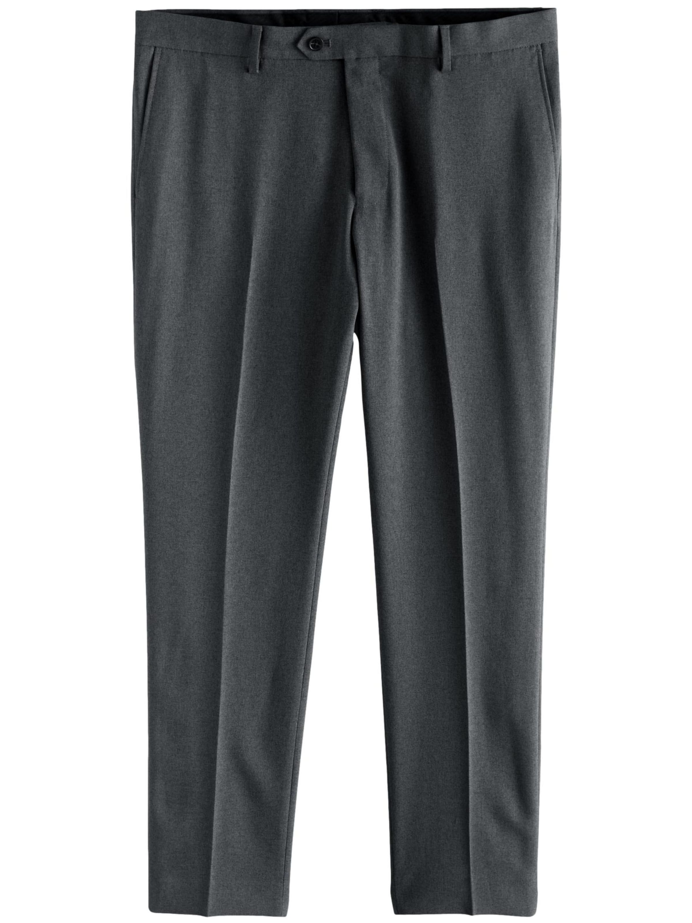 Next Слим Плиссированные брюки в Серый: спереди