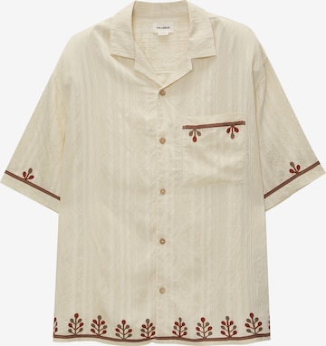 Pull&Bear Regular fit Overhemd in Beige: voorkant