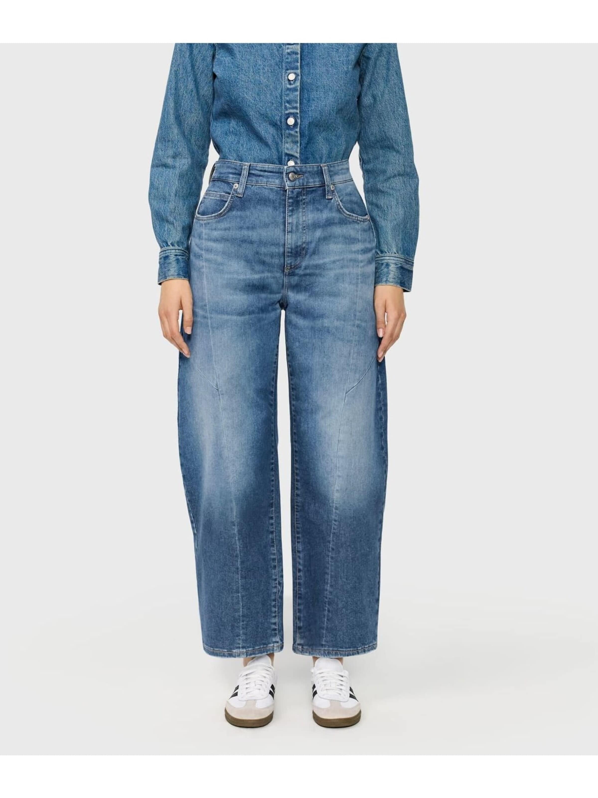 MAC Baggy Jeans in Blauw: voorkant
