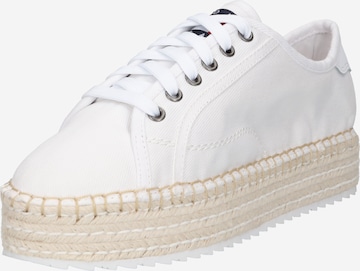 Tommy Jeans Обувки с връзки в бяло: отпред