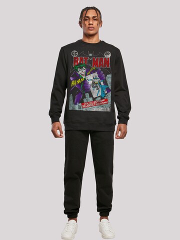 F4NT4STIC Sweatshirt 'Batman Joker Playing Card Cover' in Zwart
