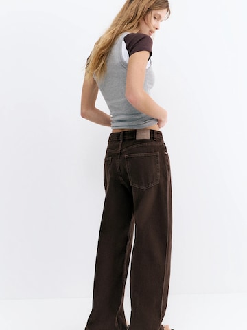 Pull&Bear Wide leg Jeans in Bruin