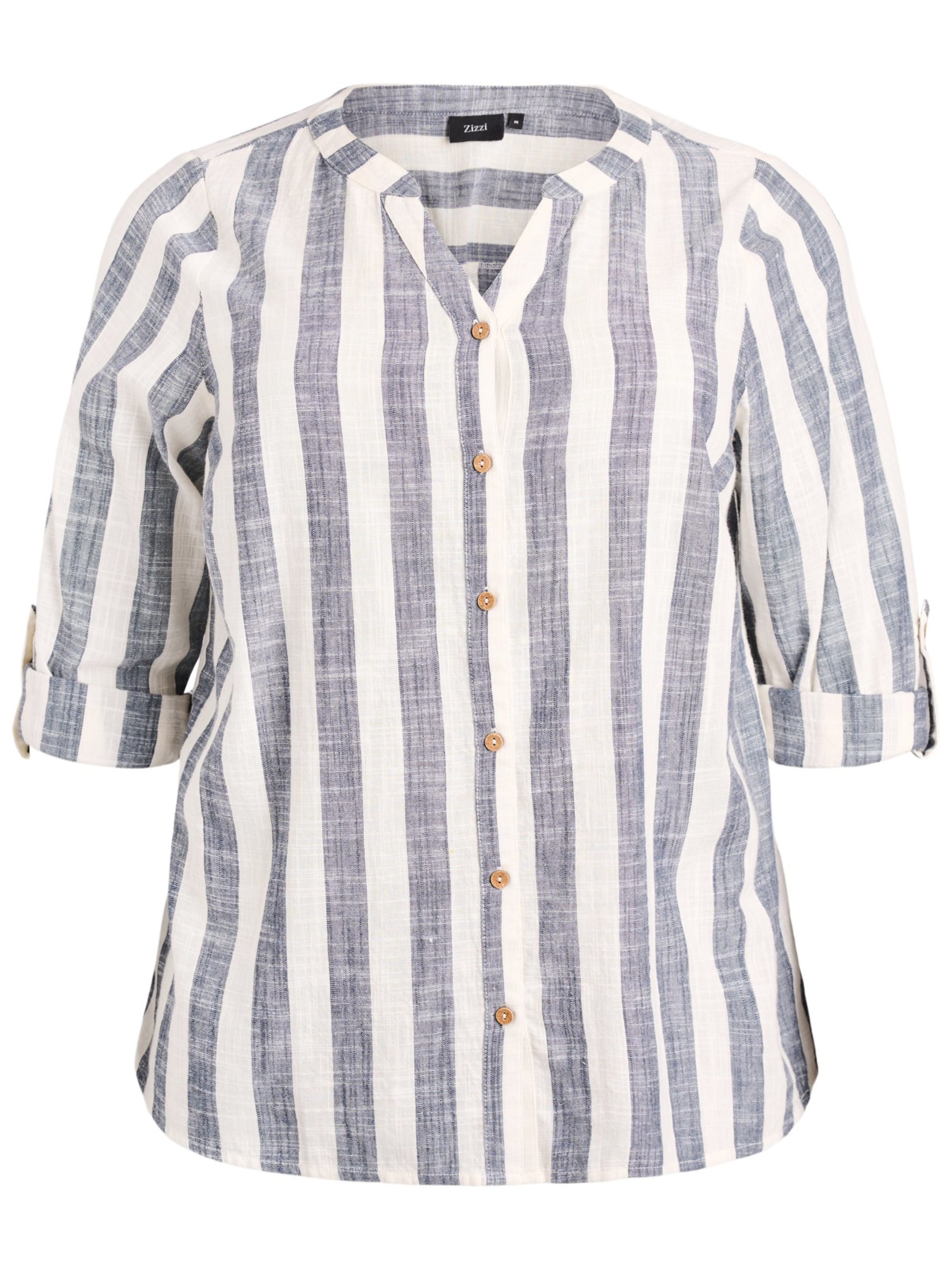 Zizzi Blouse 'Cannana' in Blauw: voorkant