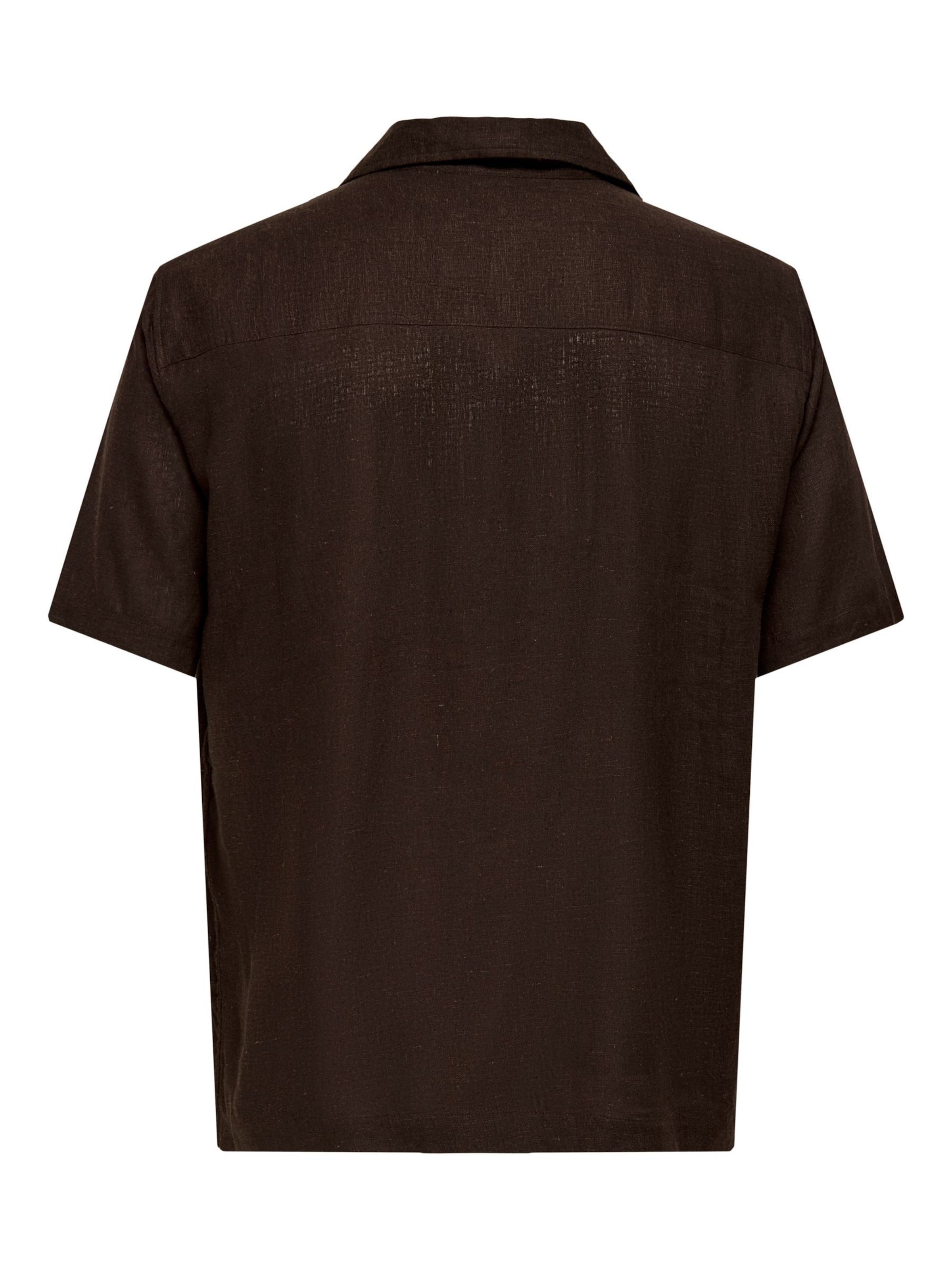 Only & Sons Regular Fit Hemd 'ONSLaurence' in Braun