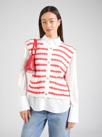 Hailys Knitted Vest 'Fi44nlay' in Red: front