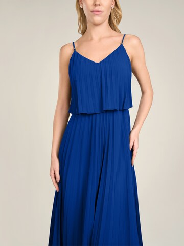 APART kurzes Plisseekleid in Blau