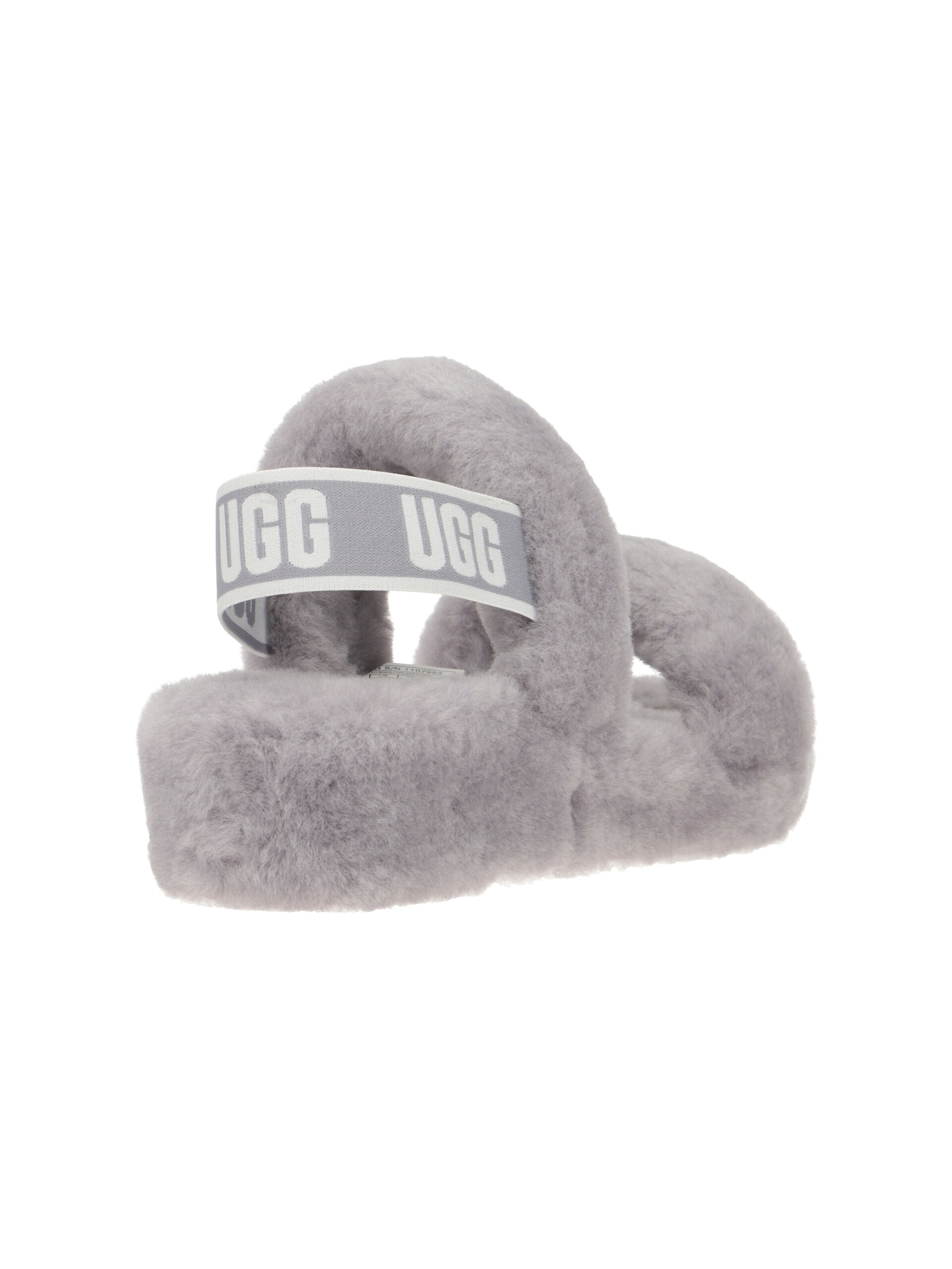 UGG Pantolette 'UGG Oh Yeah Hausschuhe grau Fell 1107953' in Grau