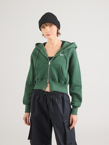 Nike Sportswear Суичъри с качулка 'PHNX FLC' в зелено: отпред