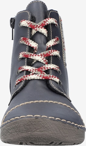 Rieker Lace-Up Boots '52541' in Blue