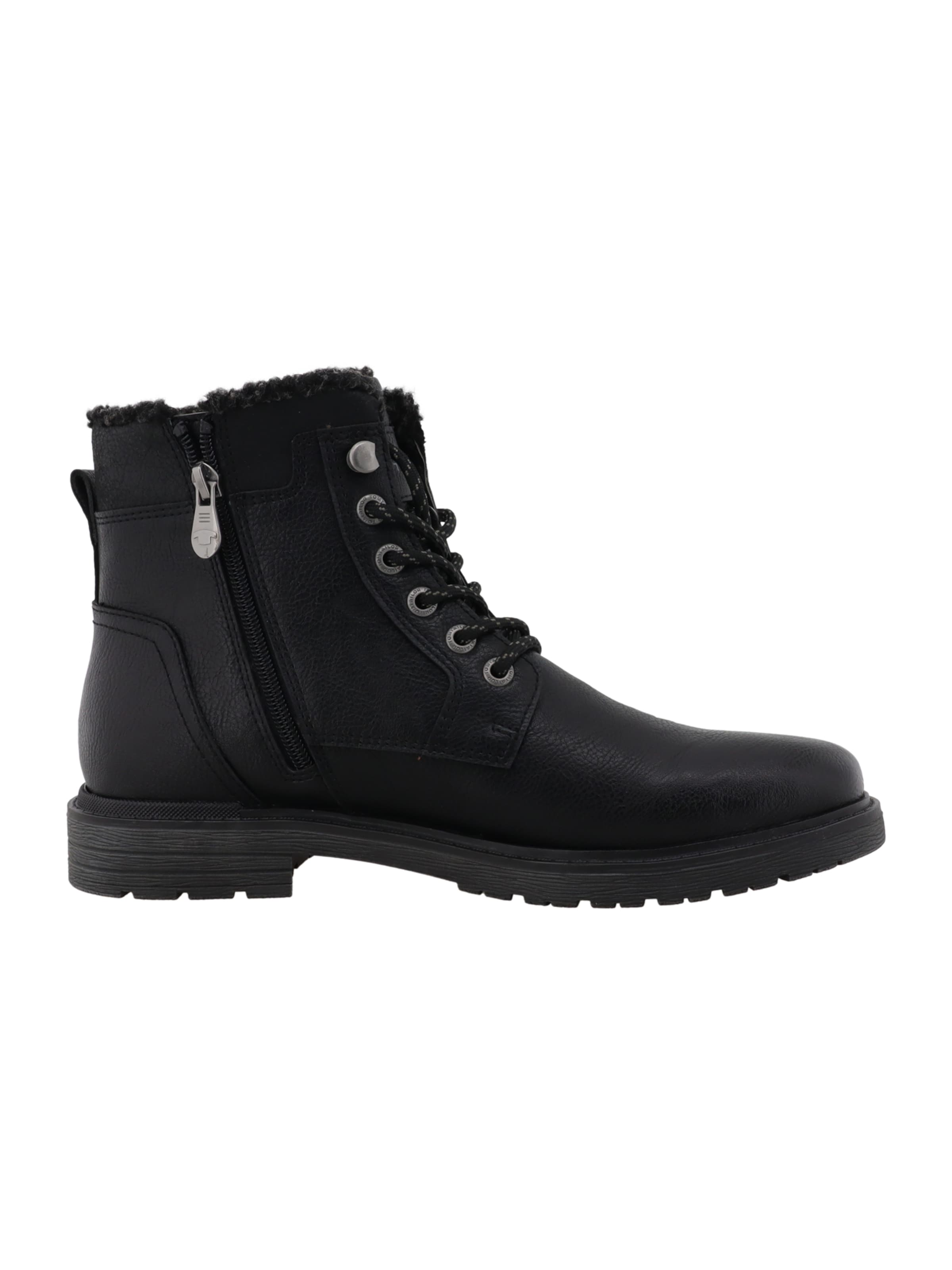 TOM TAILOR Schnürboots in Schwarz