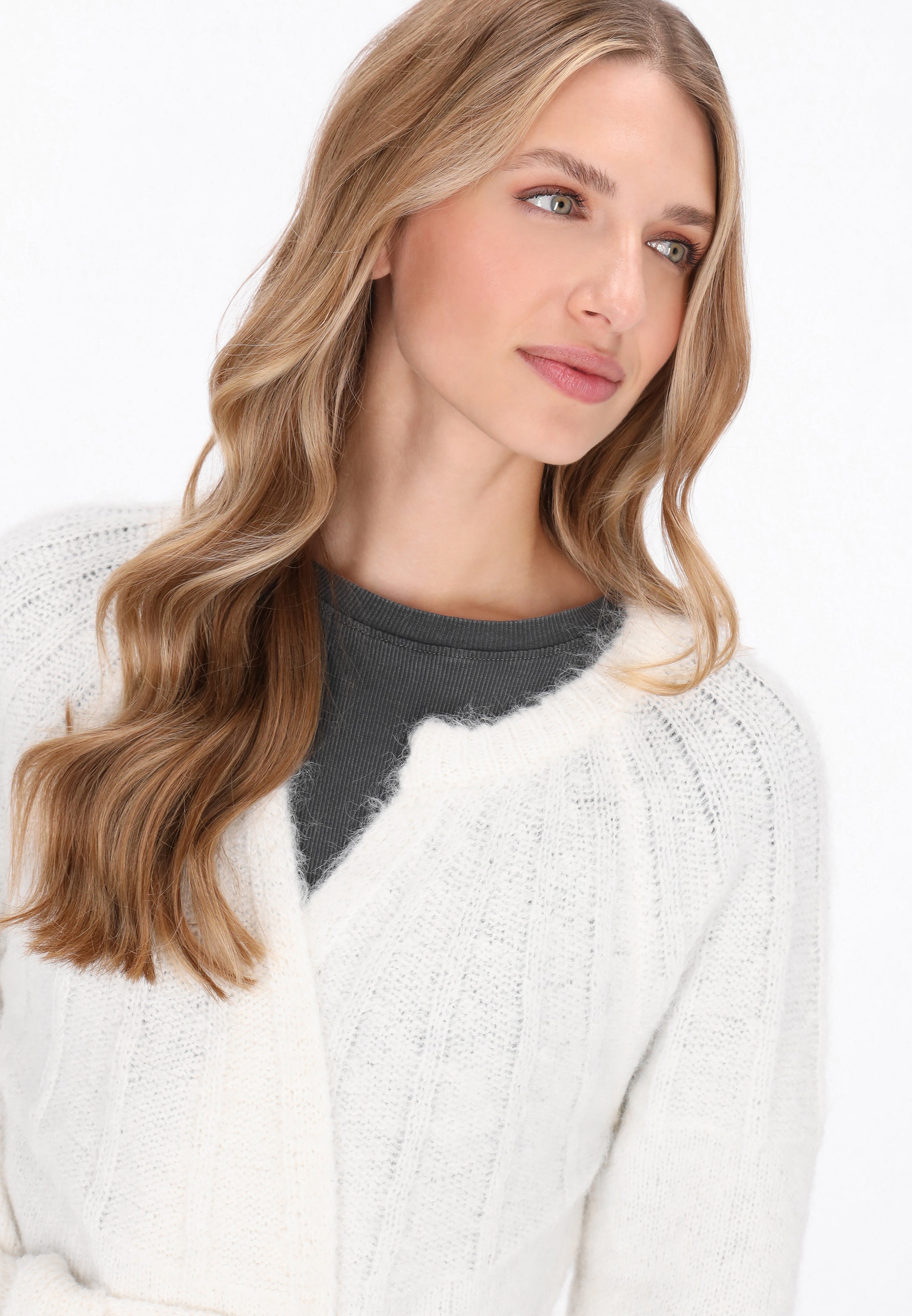 DreiMaster Vintage Knit cardigan in White