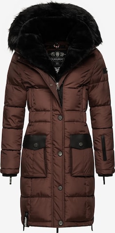 NAVAHOO Winter coat 'Sinja' in Brown: front