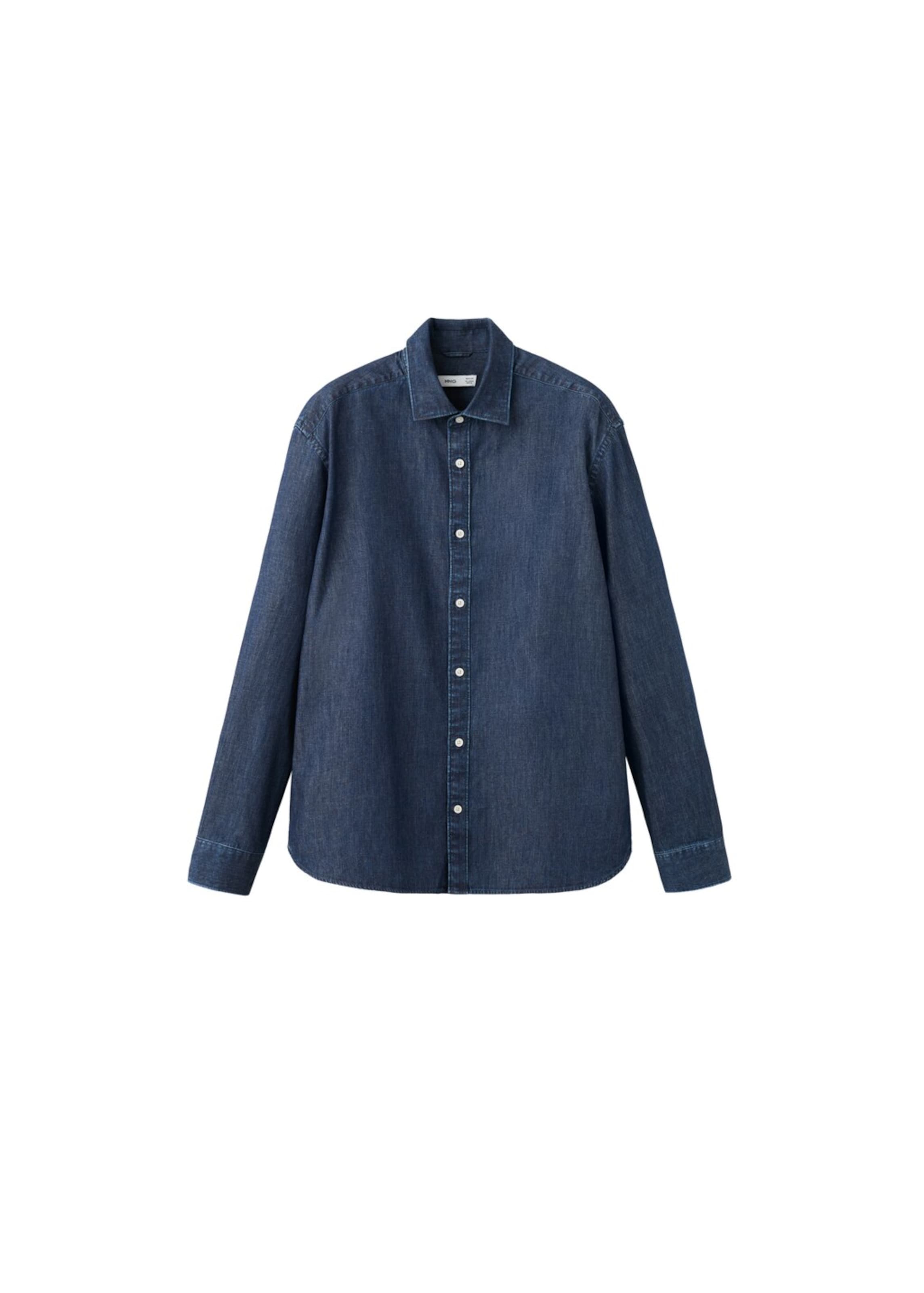 MANGO MAN Button Up Shirt 'Chali' in Blue: front