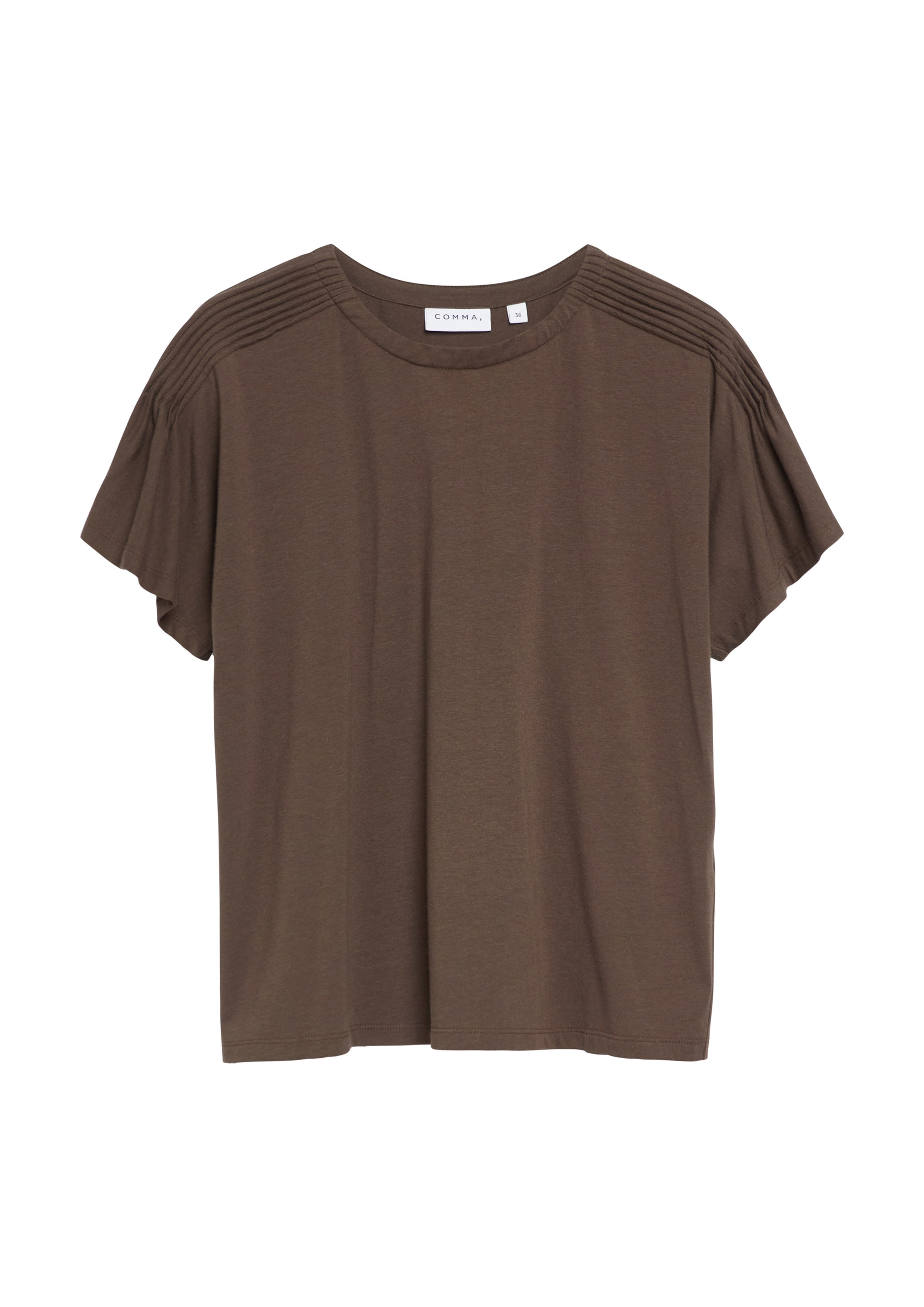 T-shirt COMMA en marron : devant