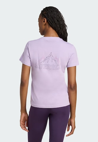 ADIDAS TERREX Performance shirt in Purple: front