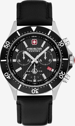 SWISS MILITARY HANOWA Analoog horloge 'FLAGSHIP X CHRONO' in Zwart: voorkant