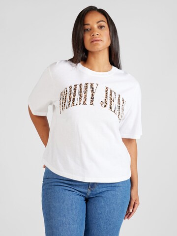 Tommy Jeans Curve Shirt in White: front
