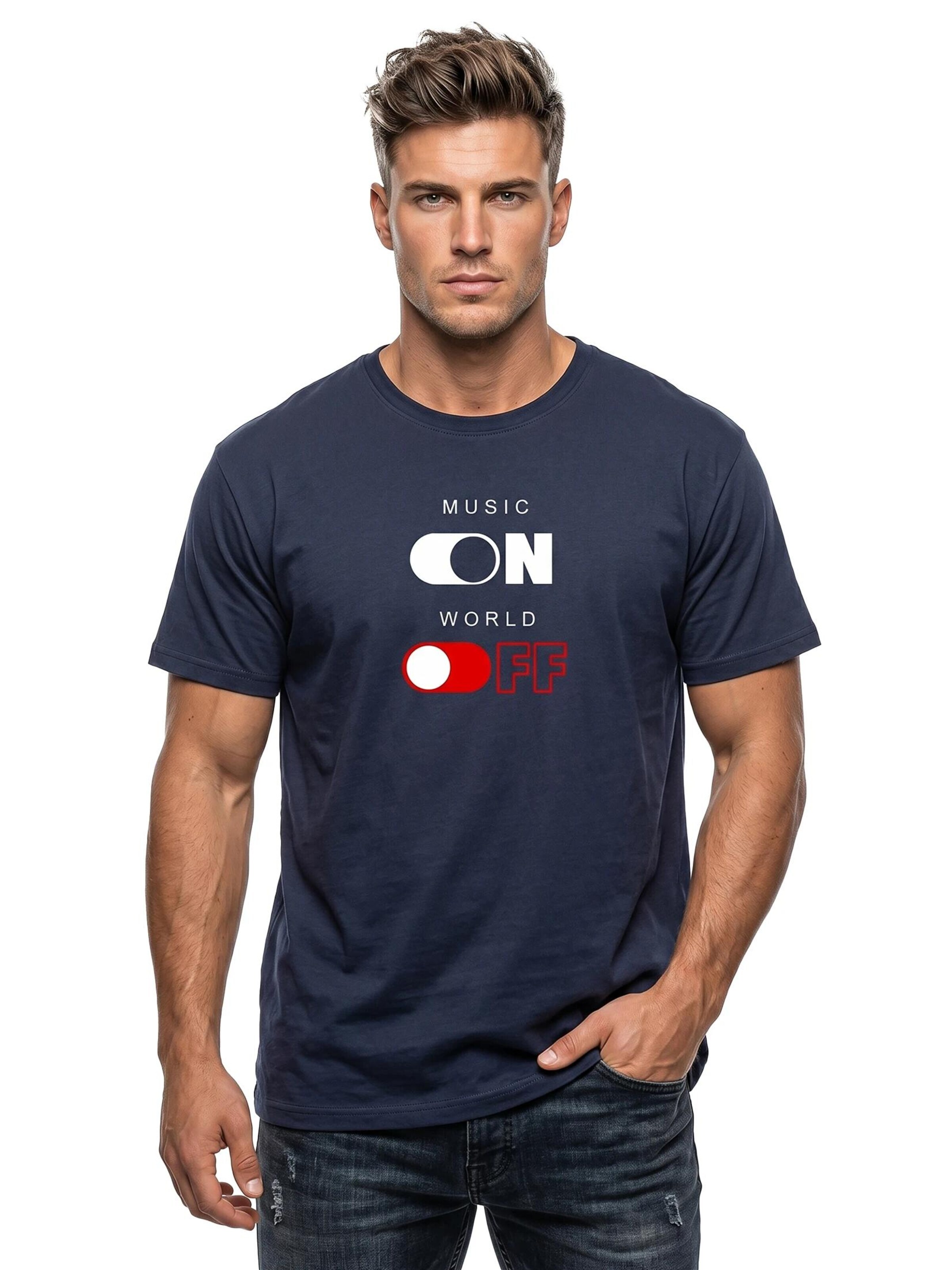 MAKAYA Shirt 'World Off' in Blue