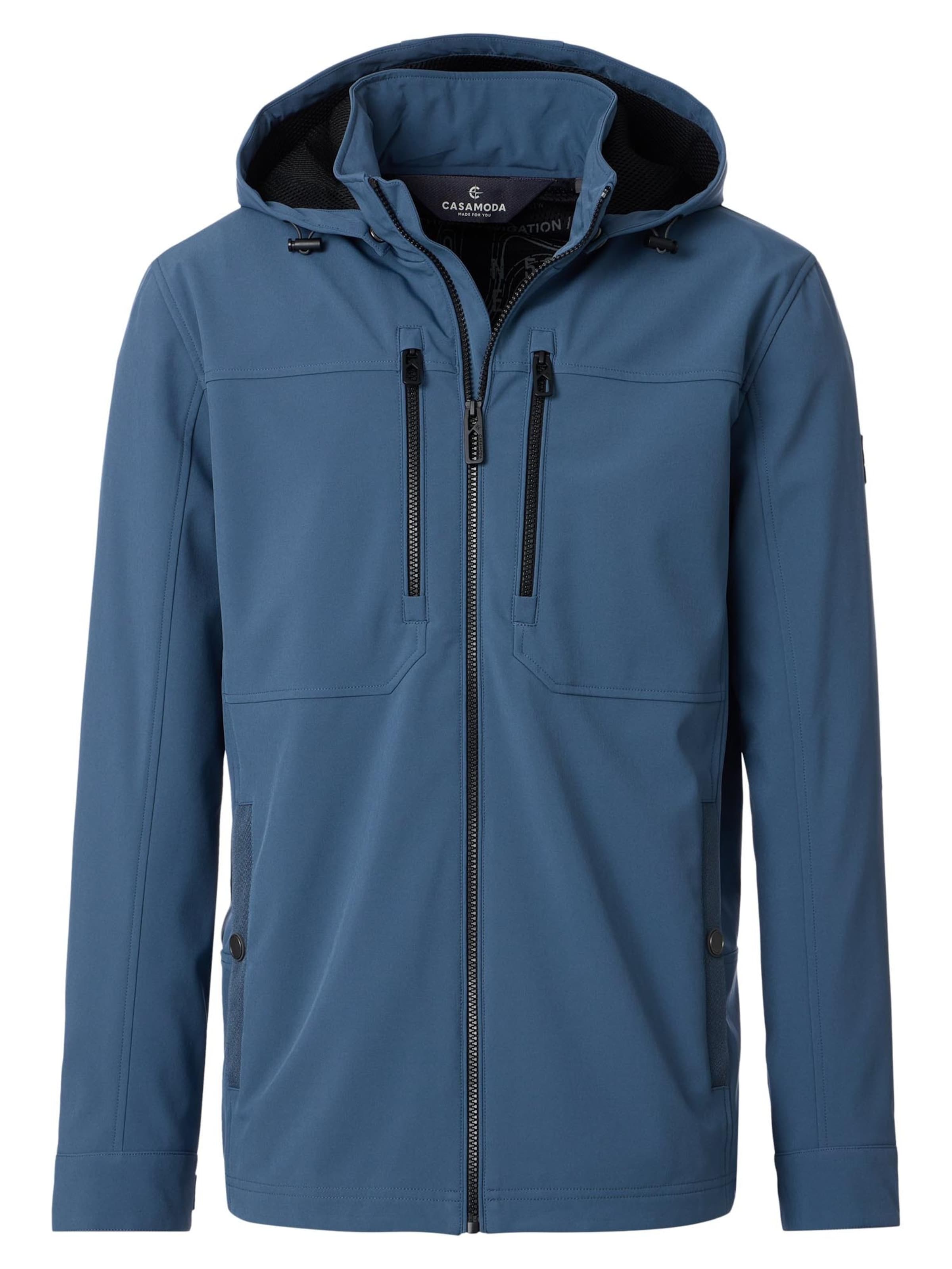 CASAMODA Between-Season Jacket 'Basic' in Blue: front