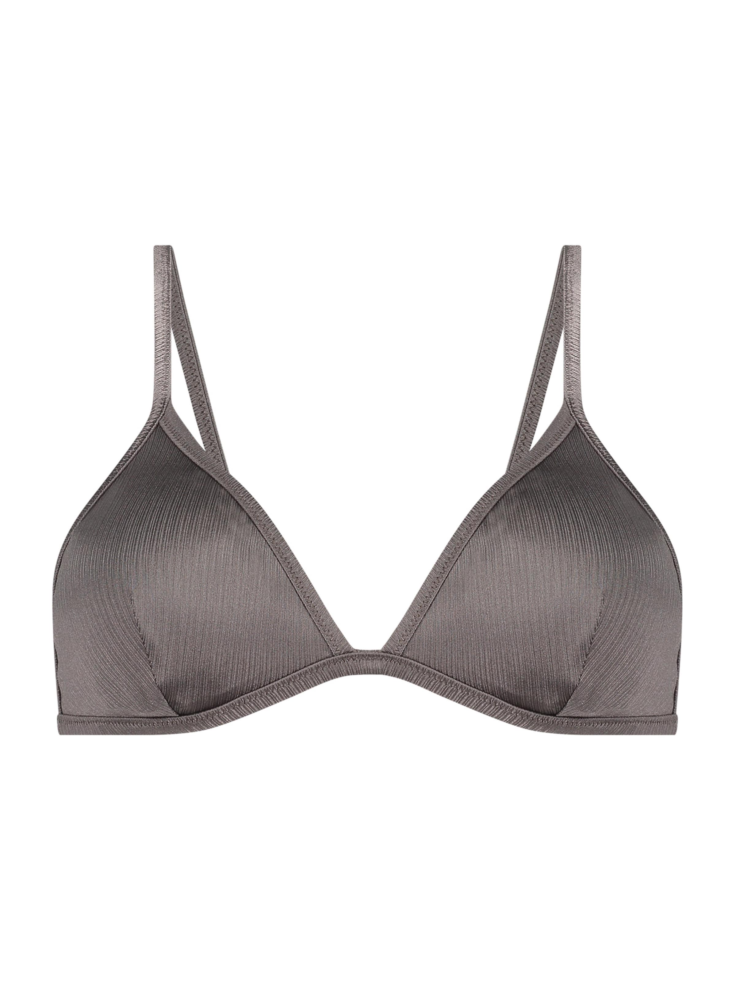 Hunkemöller Triangen Bikiniöverdel 'Luna' i grå: framsida