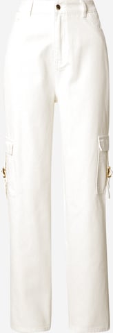 Regular Jeans cargo 'Fanny' Hoermanseder x About You en blanc : devant