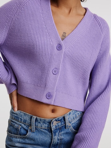 EDITED Knit cardigan 'Geena' in Purple
