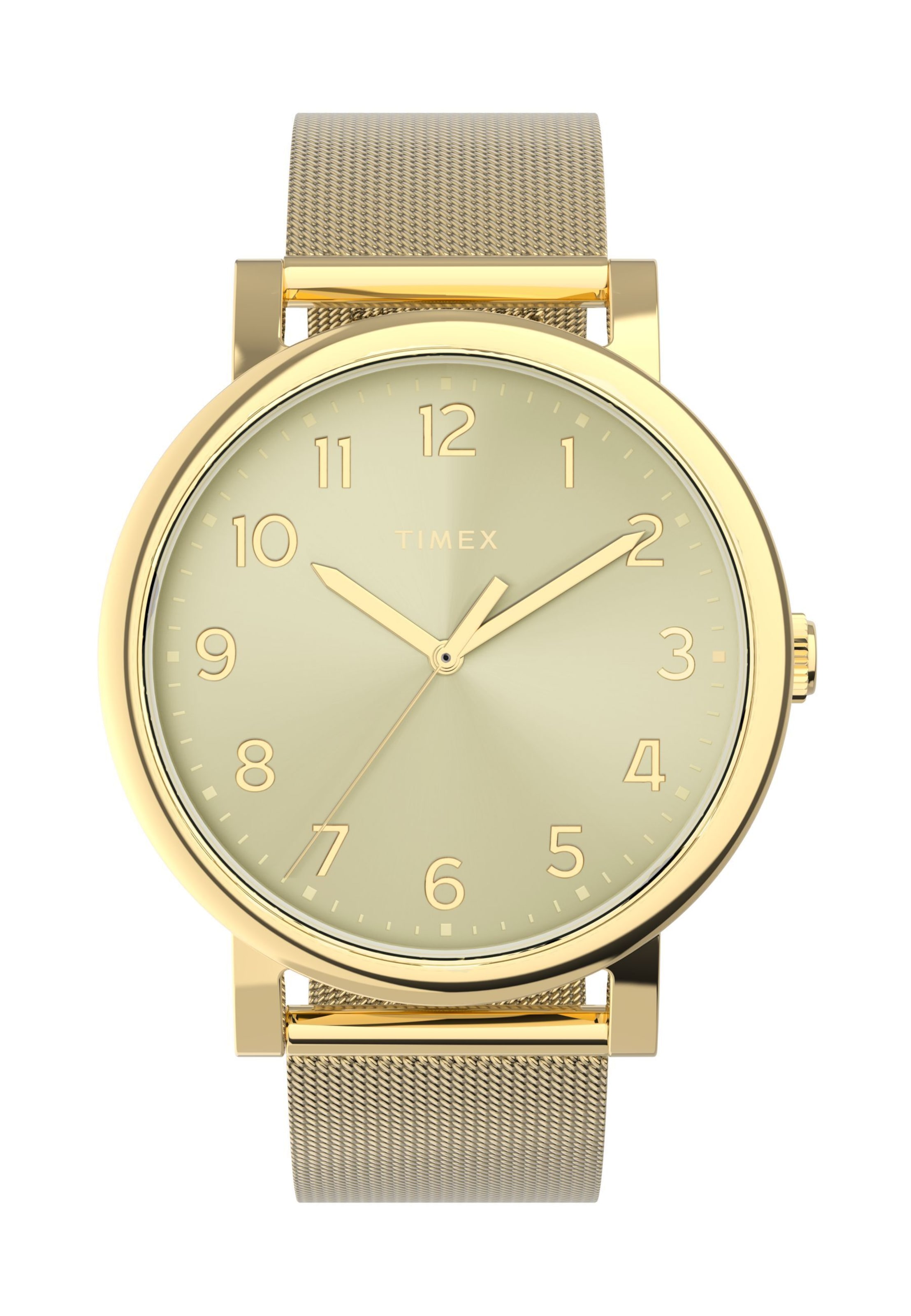 TIMEX Montre à affichage analogique en or, Vue avec produit