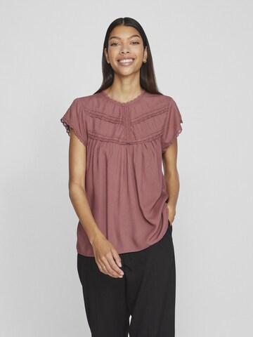 VILA Blouse in Bruin: voorkant