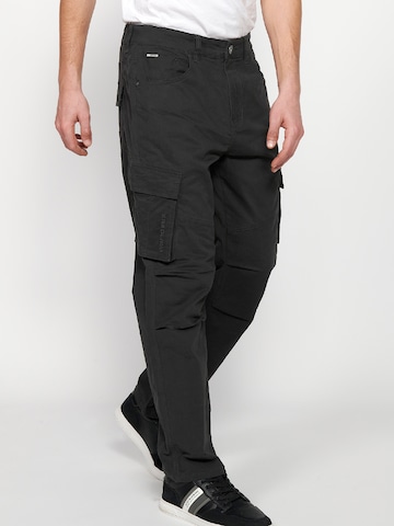 KOROSHI Regular Cargohose in Schwarz