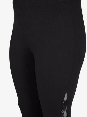 Zizzi Skinny Leggings 'Lala' in Schwarz