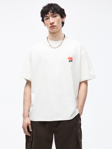 Pull&Bear Shirt 'CHEERIES' in Wit