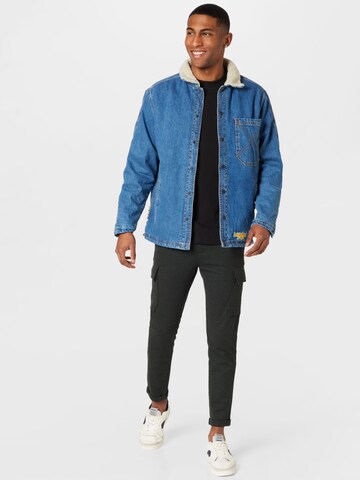 HOMEBOY Between-Season Jacket 'SHERPA Jacket Denim' in Blue