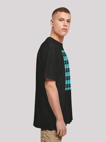 T-Shirt 'Hahnentritt' F4NT4STIC en noir